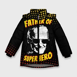 Куртка зимняя для девочки Stan Lee: Father of Superhero, цвет: 3D-светло-серый