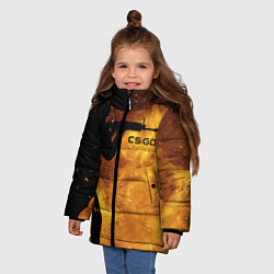 Куртка зимняя для девочки CS:GO Dark Fire, цвет: 3D-красный — фото 2