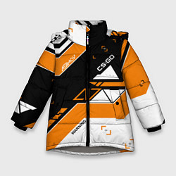 Куртка зимняя для девочки CS:GO Asiimov Inverted, цвет: 3D-светло-серый