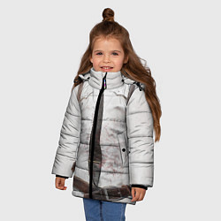 Куртка зимняя для девочки Рубаха PUBG с галстуком, цвет: 3D-черный — фото 2