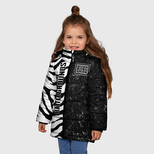 Зимняя куртка для девочки PUBG: Zebras Lifestyle / 3D-Черный – фото 3