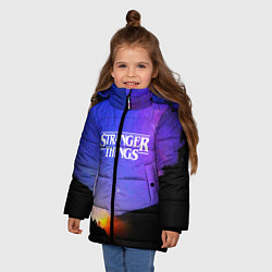 Куртка зимняя для девочки Stranger Things: Space Rising, цвет: 3D-черный — фото 2