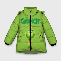 Куртка зимняя для девочки The Grinch, цвет: 3D-светло-серый