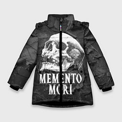 Куртка зимняя для девочки Memento Mori, цвет: 3D-черный