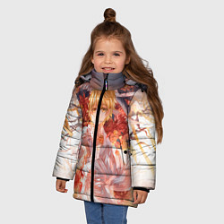 Куртка зимняя для девочки Бездомный Бог, цвет: 3D-светло-серый — фото 2