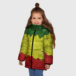 Куртка зимняя для девочки Эфиопия, цвет: 3D-черный — фото 2