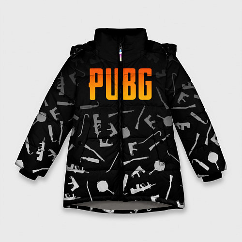Зимняя куртка для девочки PUBG Master / 3D-Светло-серый – фото 1