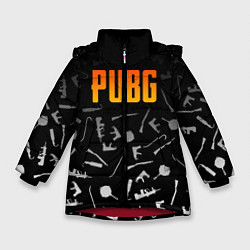 Куртка зимняя для девочки PUBG Master, цвет: 3D-красный