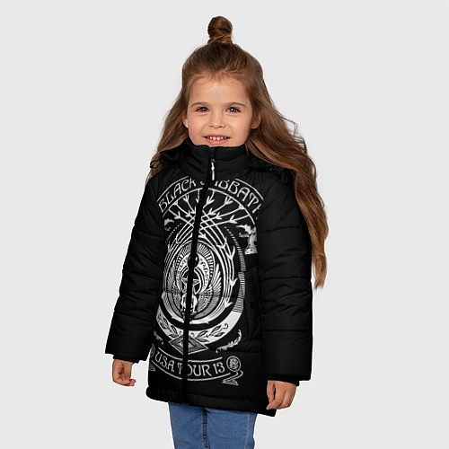 Зимняя куртка для девочки Black Sabbath / 3D-Черный – фото 3