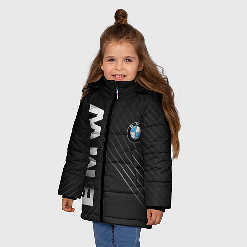 Зимняя куртка для девочки BMW: Steel Line / 3D-Черный – фото 3