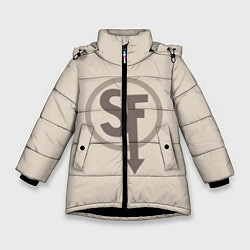 Куртка зимняя для девочки SANITYS FALL, цвет: 3D-черный
