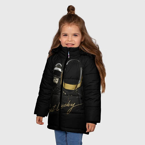 Зимняя куртка для девочки Daft Punk: Get Lucky / 3D-Черный – фото 3