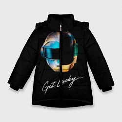Куртка зимняя для девочки Daft Punk: Get Lucky, цвет: 3D-черный