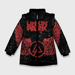 Куртка зимняя для девочки Linkin Park: Red Airs, цвет: 3D-черный