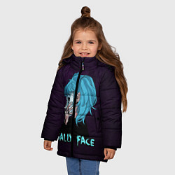 Куртка зимняя для девочки Sally Face, цвет: 3D-светло-серый — фото 2