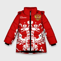 Куртка зимняя для девочки Red Russia, цвет: 3D-черный
