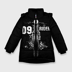 Куртка зимняя для девочки 09 Rider, цвет: 3D-черный