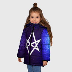 Куртка зимняя для девочки BMTH Space, цвет: 3D-красный — фото 2