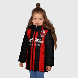 Куртка зимняя для девочки AC Milan, цвет: 3D-красный — фото 2
