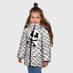 Куртка зимняя для девочки Marshmello King, цвет: 3D-черный — фото 2