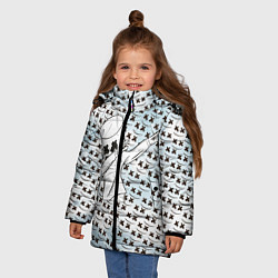 Куртка зимняя для девочки Marshmello DAB, цвет: 3D-черный — фото 2