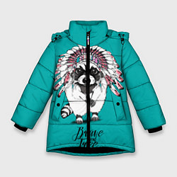 Куртка зимняя для девочки Brave and Free, цвет: 3D-черный