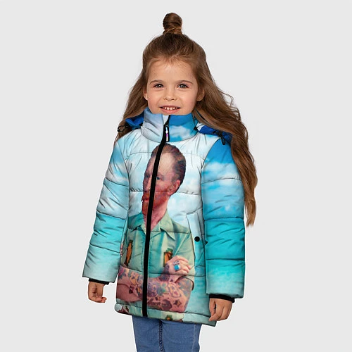 Зимняя куртка для девочки Ван Гог 21 века / 3D-Черный – фото 3