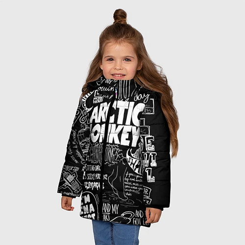 Зимняя куртка для девочки Arctic Monkeys: I'm in a Vest / 3D-Черный – фото 3