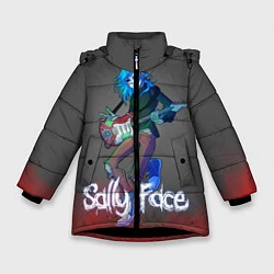 Куртка зимняя для девочки Sally Face: Rock Star, цвет: 3D-черный