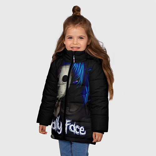 Зимняя куртка для девочки Sally Face: Dark Mask / 3D-Черный – фото 3
