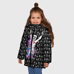 Куртка зимняя для девочки Marshmello x Llama, цвет: 3D-светло-серый — фото 2