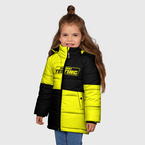 Зимняя куртка для девочки Testing ASAP Rocky / 3D-Черный – фото 3