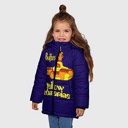 Куртка зимняя для девочки The Beatles: Yellow Submarine, цвет: 3D-черный — фото 2