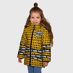 Куртка зимняя для девочки PUBG Life: Yellow Style, цвет: 3D-черный — фото 2