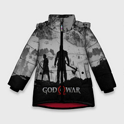 Куртка зимняя для девочки God of War: Grey Day, цвет: 3D-красный