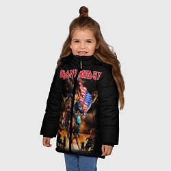 Куртка зимняя для девочки Iron Maiden: USA Warriors, цвет: 3D-красный — фото 2