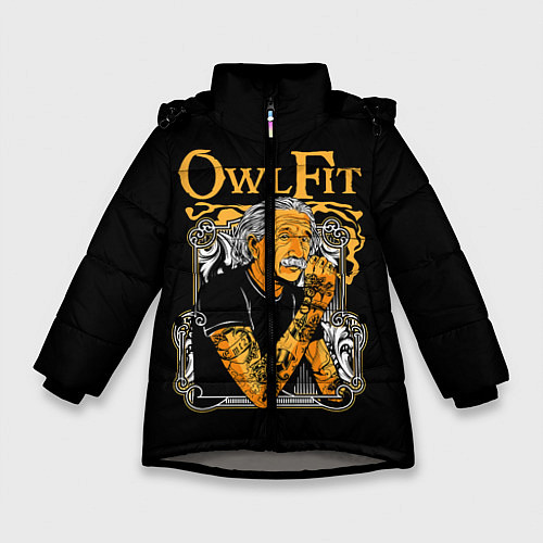 Зимняя куртка для девочки Owl Fit / 3D-Светло-серый – фото 1