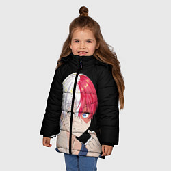 Куртка зимняя для девочки Романтичный Шото Тодороки, цвет: 3D-красный — фото 2