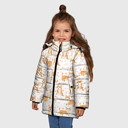 Куртка зимняя для девочки Вельш Корги, цвет: 3D-черный — фото 2
