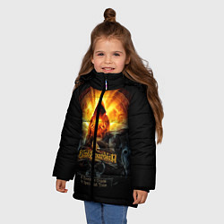 Куртка зимняя для девочки Blind Guardian: Guide to Space, цвет: 3D-светло-серый — фото 2