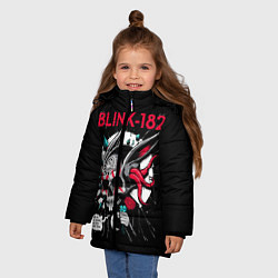 Куртка зимняя для девочки Blink-182: Death Punk, цвет: 3D-светло-серый — фото 2