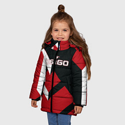 Куртка зимняя для девочки CS:GO Cyrex Style, цвет: 3D-черный — фото 2