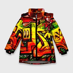 Куртка зимняя для девочки Red Graffiti, цвет: 3D-светло-серый