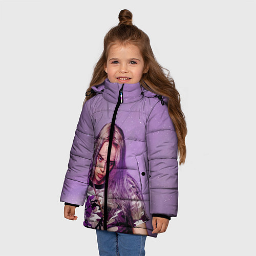 Зимняя куртка для девочки Billie Eilish: Violet Fashion / 3D-Черный – фото 3