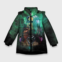 Куртка зимняя для девочки Billie Eilish: Green Space, цвет: 3D-черный