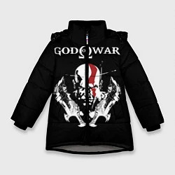 Куртка зимняя для девочки God of War: Kratos, цвет: 3D-светло-серый