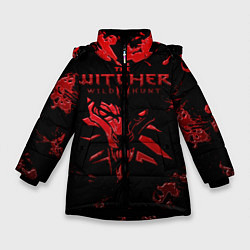 Куртка зимняя для девочки The Witcher 3: Wild Hunt, цвет: 3D-черный