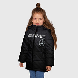 Куртка зимняя для девочки Mercedes AMG, цвет: 3D-светло-серый — фото 2