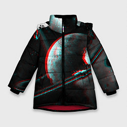 Куртка зимняя для девочки Cosmos Glitch, цвет: 3D-красный