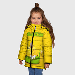 Куртка зимняя для девочки Billie Eilish: Yellow Mood, цвет: 3D-черный — фото 2